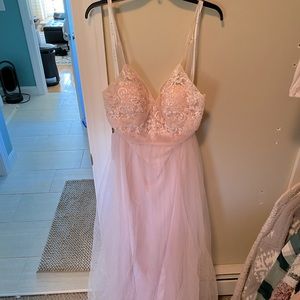 Azazie Dress - blushing pink
